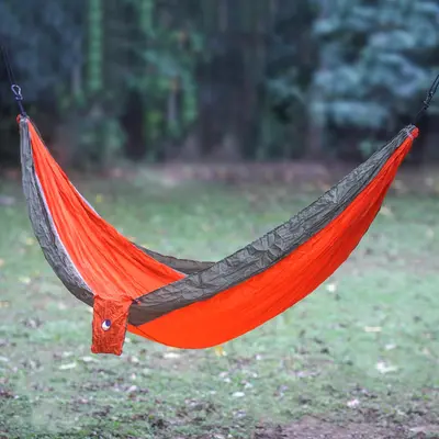 NOVICA Summer Dreams Orange Green Portable Parachute Fabric Hammock (Single)