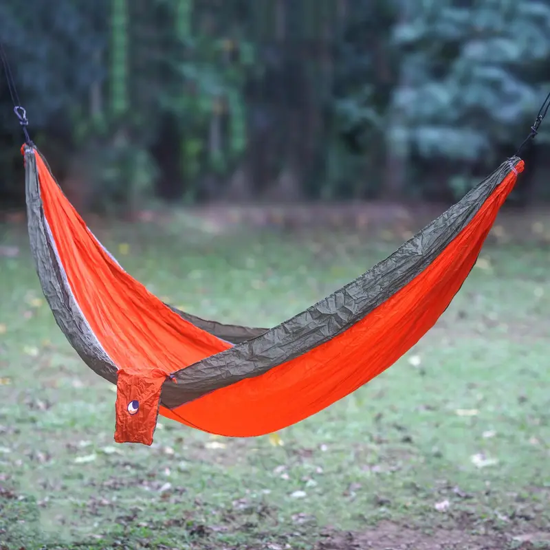 NOVICA Summer Dreams Orange Green Portable Parachute Fabric Hammock (Single)