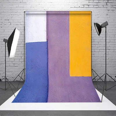Yellow Purple Blue White Spliced Fine Art Backdrop - Aperturee