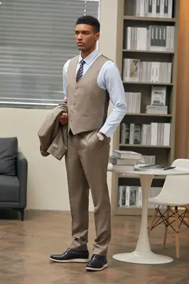 Stacy Adams Men's 3-Pc Solid-Color Hybrid Suit