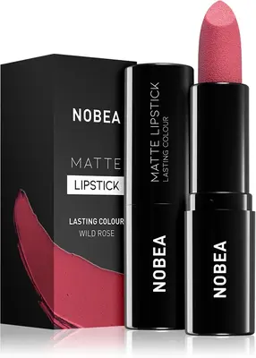 NOBEA Day-to-Day Matte mattifying lipstick color Wild rose #M18 3 g