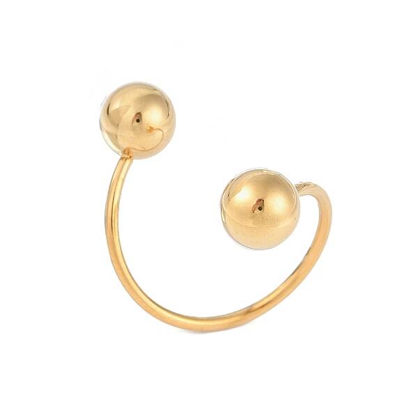 Ion Plating(IP) 304 Stainless Steel Round Open Cuff Rings