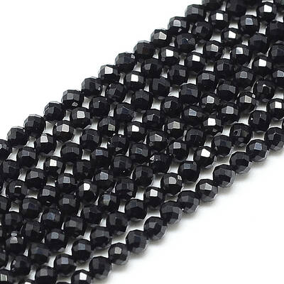 Natural Black Spinel Beads Strands