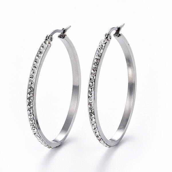 304 Stainless Steel Hoop Earrings