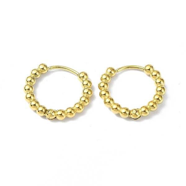 Ion Plating(IP) Real 18K Gold Plated 316 Stainless Steel Hoop Earrings