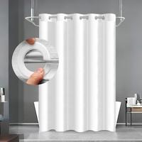 Waffle Pattern Shower Curtain, 1 Count Modern Simple Bathroom Curtain, Waterproof Shower Curtain with 12pcs Hooks, Bathroom A...