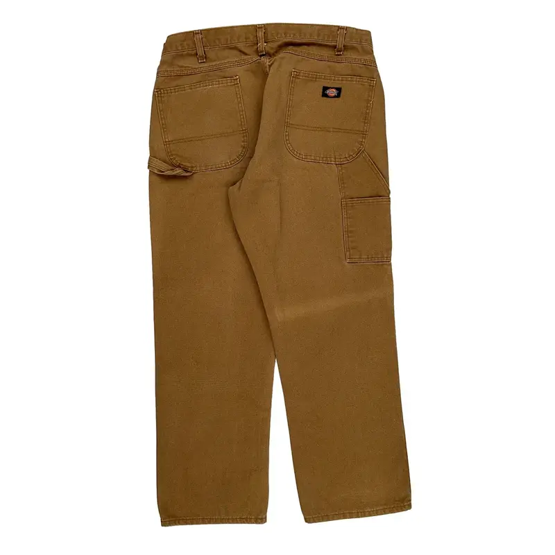 Dickies Carpenter Trousers - 37? Waist Brown Cotton