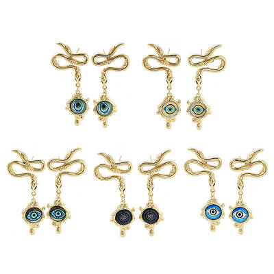 Rack Plating Eye Brass Stud Earrings
