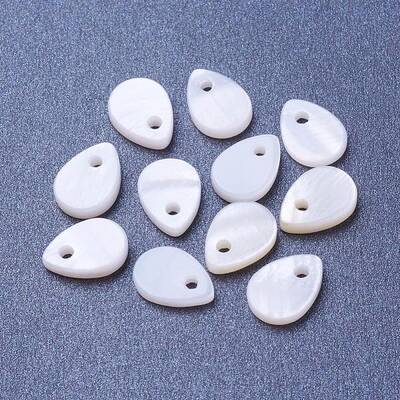 Natural White Shell Mother of Pearl Shell Charms