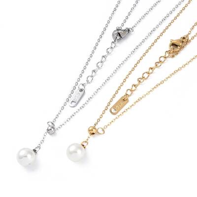 Ion Plating(IP) 304 Stainless Steel Cable Chain Necklaces