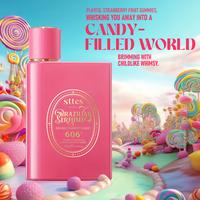 Sttes Perfume 606# (Pressable Strawberry Gummies) – Eau de Parfum 100ml (3.4 fl oz) – Strawberry, Cotton Candy, Fruit Gum...
