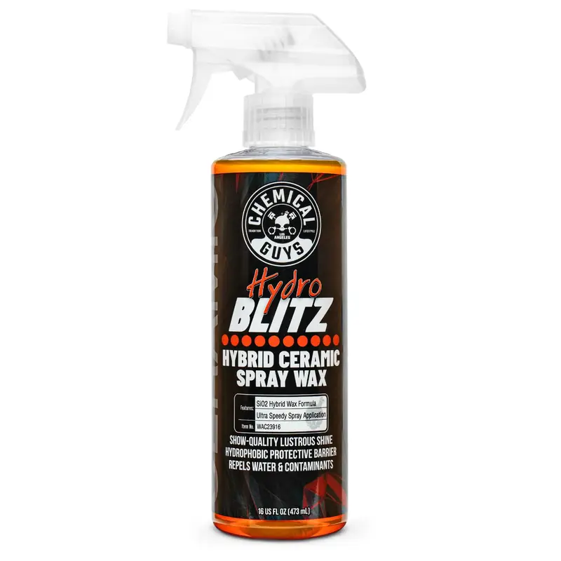 CHEMICAL GUYS HydroBlitz Hybrid Ceramic Spray Wax – High-Gloss Shine & Deep Wet Look – Water-Beading Protection Against U...