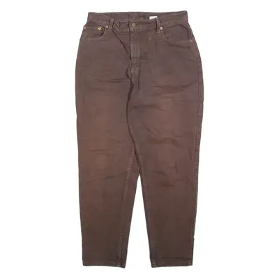 LEVI'S 551 Womens Jeans Brown Relaxed Tapered W30 L30