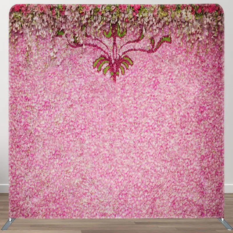 Aperturee Floral Pink Petal Wall Backdrop For Valentines Day - Aperturee