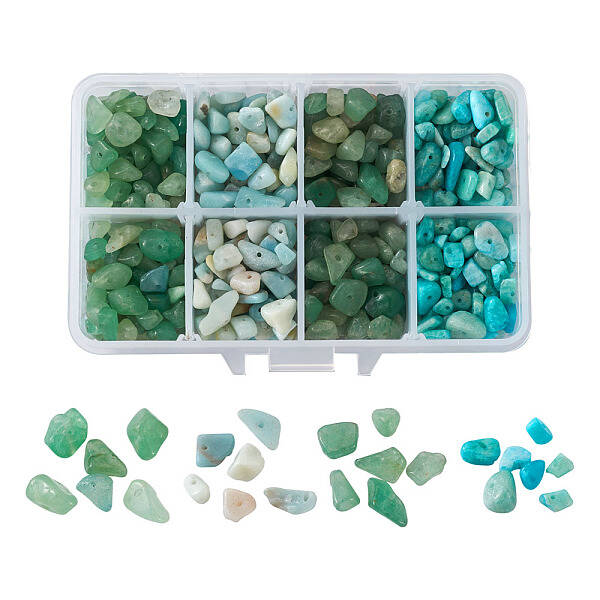 Natural Green Aventurine & Amazonite Beads