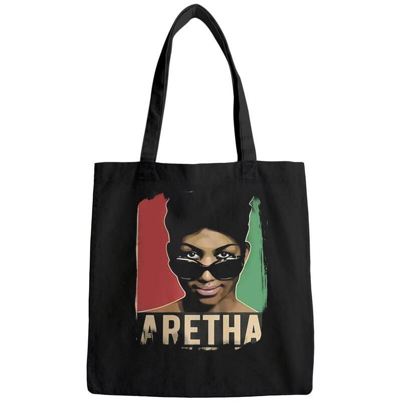 Aretha Franklin Tote Bag Men's Classic Short Sleeve Tees Tote Bag Tops