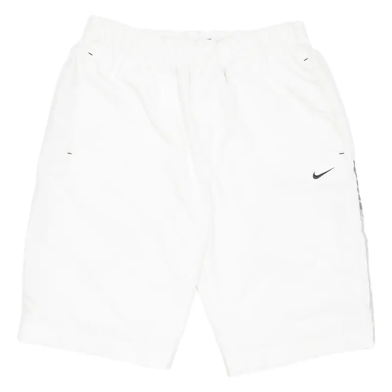 NIKE Mesh Lining Mens Sports Shorts White M W28