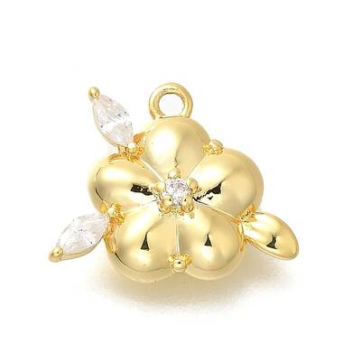 Brass Micro Pave Cubic Zirconia Pendants