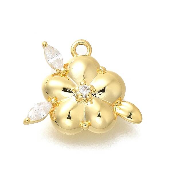 Brass Micro Pave Cubic Zirconia Pendants