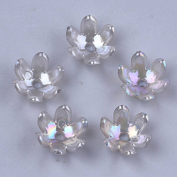 Transparent Acrylic Bead Caps