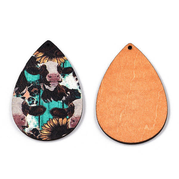 Single Face Printed Basswood Big Pendants