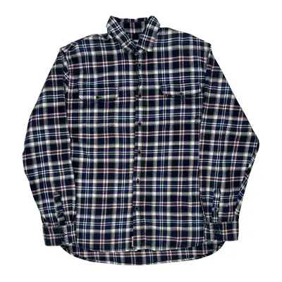 Jachs Tall Flannel Shirt - XL Blue Cotton