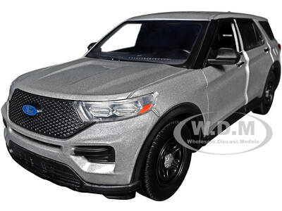 2022 Ford Police Interceptor Utility Unmarked Silver Metallic Builder's Kit Law Enforcement and Public Service Series 1/2...