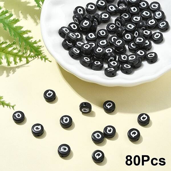 Opaque Acrylic Horizontal Hole Beads