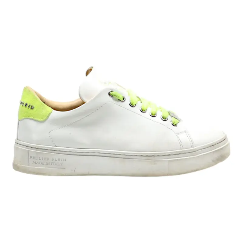 PHILIPP PLEIN Sneaker Trainers White Leather Mens UK 5