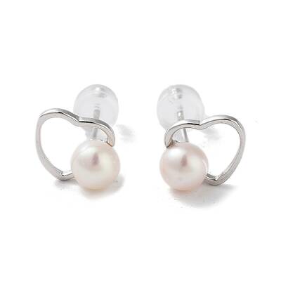 Natural Pearl Stud Earrings for Women