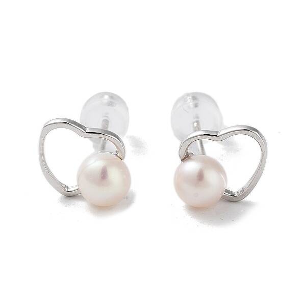 Natural Pearl Stud Earrings for Women