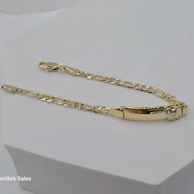 BRACELET WITH white turtle bracelet ID STYLE ENGRAVING AVAILABLE leave a note GOLD-PLATED color small 6\
