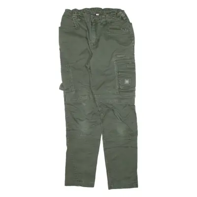 ENGELBERT STRAUSS Cargo Double-knee Workwear Girls Trousers Green Tapered W24 L28