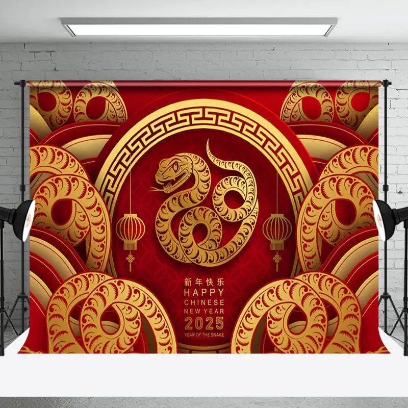 Aperturee Festive Snake Year 2025 Chinese Celebration Holiday Backdrop - Aperturee