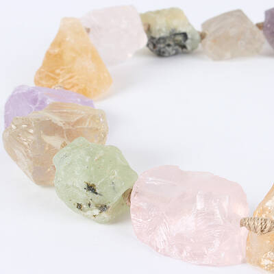 Natural & Synthetic Gemstone Rough Nuggets Bead Strands