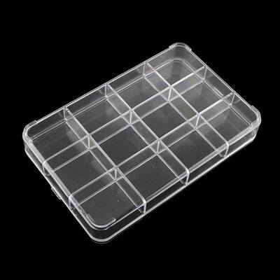 12 Compartments Rectangle Plastic Bead Storage Containers