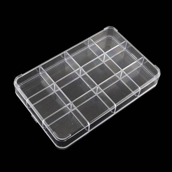 12 Compartments Rectangle Plastic Bead Storage Containers