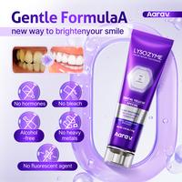 Aarav Lysozyme Purple Whitening Toothpaste | instant StainRemoval & Color Repair for Teeth Brightening l Fresh BreathFormula ...