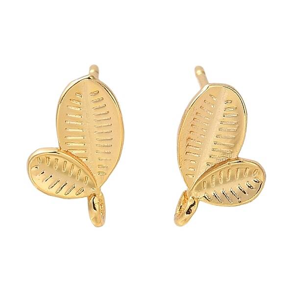 Brass Stud Earrings Finding for Women