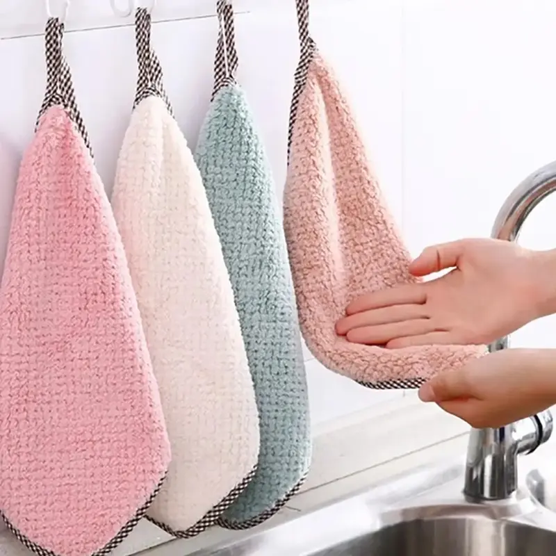 5pcs/set Durable Random Color Absorbent Cleaning Cloth, Reusable Multi-function Kitchen Cleaning Rag, Cleaning Tools Supplies...