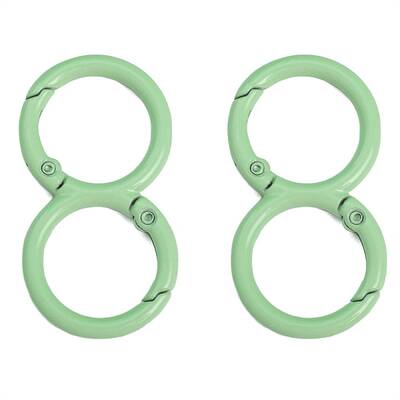 Spray Painted Alloy 8-shaped Keychain Clasps