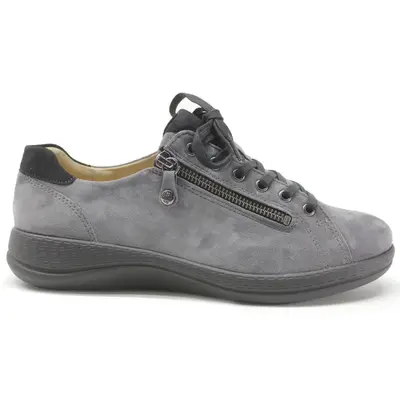 Fidelio Holiday Leather Women's Lace Up Shoes - Pewter - Size:US 9.5 Women