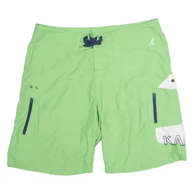 KANGOL Mens Casual Shorts Green XL W38