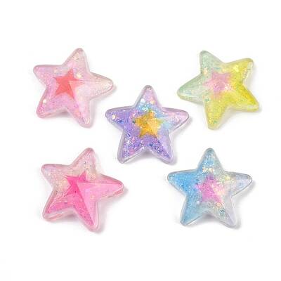 Transparent Star Resin Cabochons