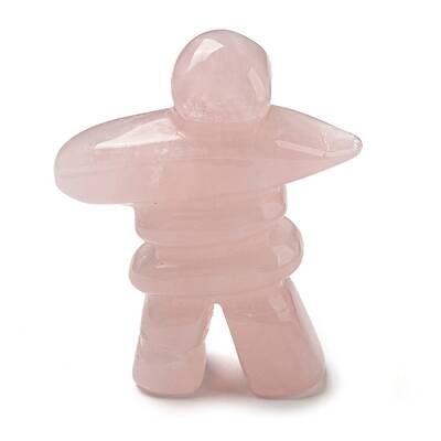 Natural Rose Quartz Carved Healing Human Shape Figurines