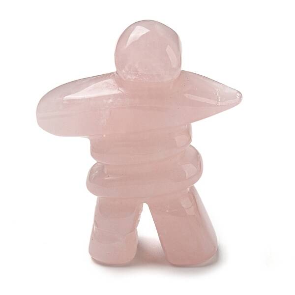 Natural Rose Quartz Carved Healing Human Shape Figurines