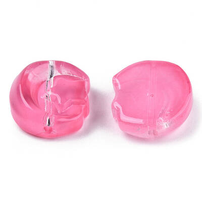 Transparent Spray Painted Glass Beads