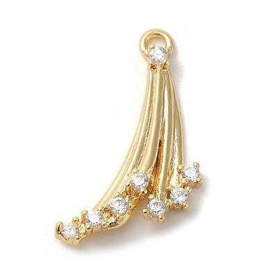 Brass Micro Pave Cubic Zirconia Pendants