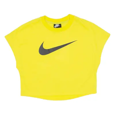 NIKE Cropped Womens T-Shirt Yellow S