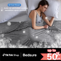 【Fathers Day Gifts】Bedsure Summer Cooling Blanket for Hot Sleepers -Breathable Oversized Reversible Design, Lightweight, ...